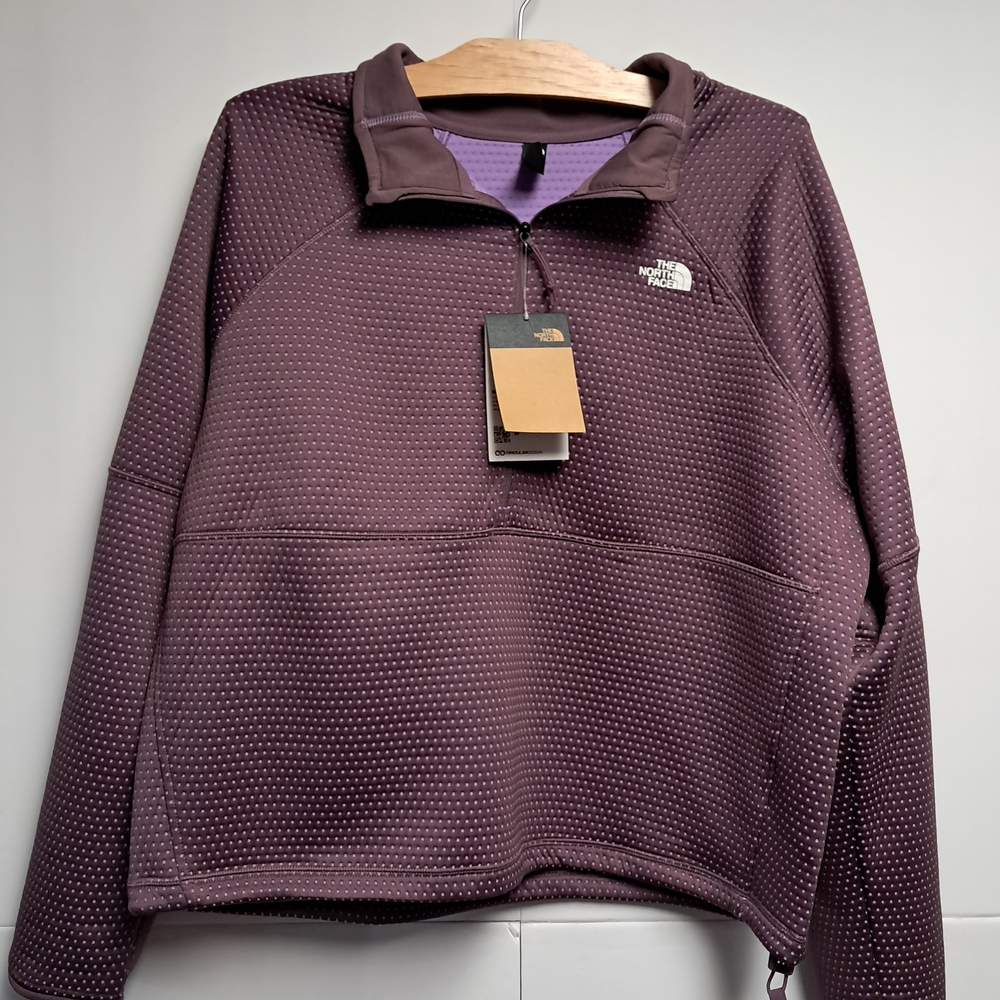 The‎ North Face Purple Boxy Polo Sweatshirt